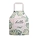 Gespout Chef Delantales Cocinero Cocinar Delantales Trabajo Paño Apron Mujeres sin Mangas Regalo Delantal Cocina Hornear Café Restaurante Barbacoa Ajustable Cuerda Hojas Patrón 1pcs 56 * 68cm 4