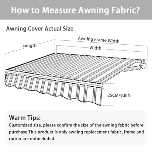 Auvent rétractable extérieur 4x2.4m protection UV pour jardin et véranda