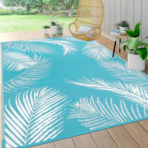 Pauwer Leaf Teal 5x8