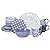 Selamica Ceramic 16-Pieces Dinnerware Set for 4, Ceramic Dishes Set, Kitchen Plates and Bowls Sets, Dinner Salad Dessert Plates, Cereal Bowls and Mugs(Vintage Blue) A