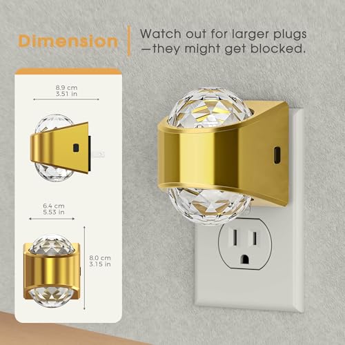 Image of Night Lights Plug into Wall, Star Projector for Bedroom, Gold Night Light Projector for Kids, 9-Color RGB Galaxy Nightlight with Dusk to Dawn Sensor for Bathroom, Home Gaming Room Decor Gifts
