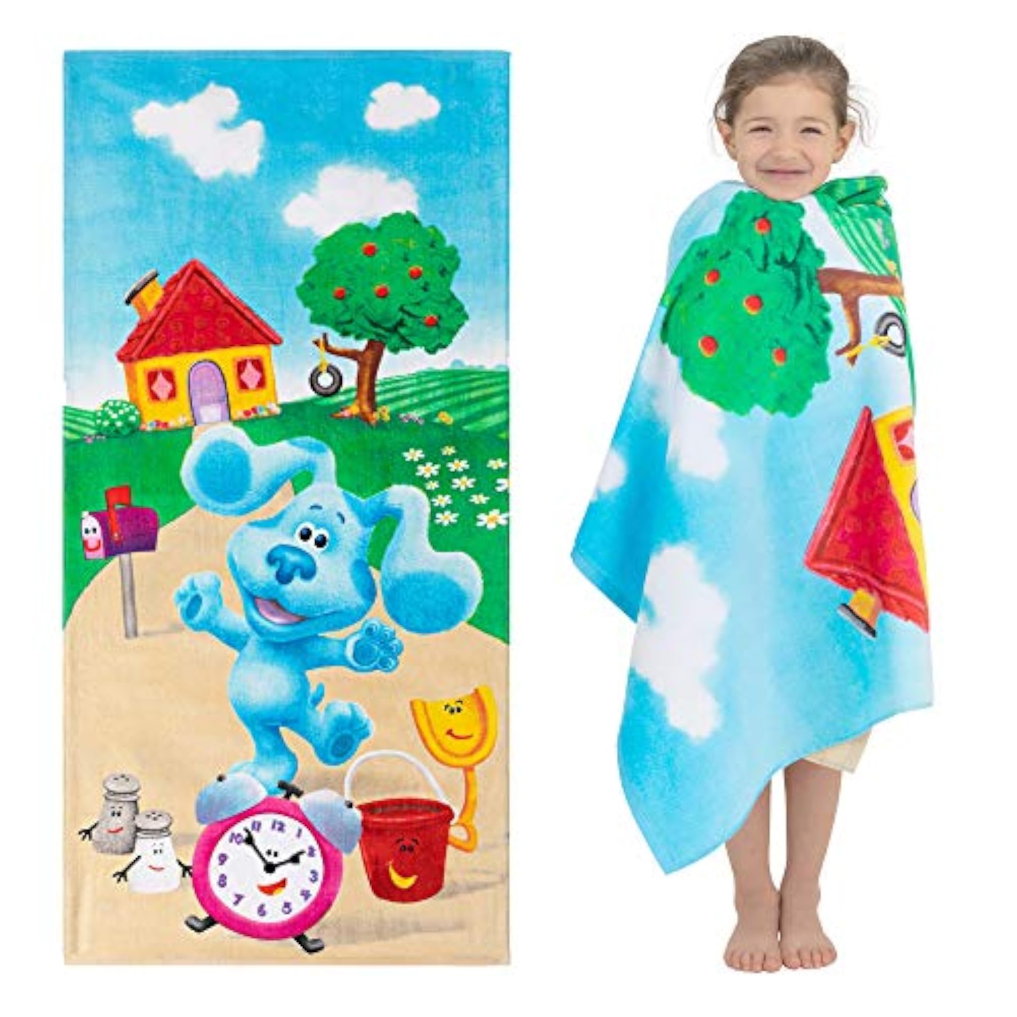 Kids Super Soft Cotton Beach Towel, Sonic Design
