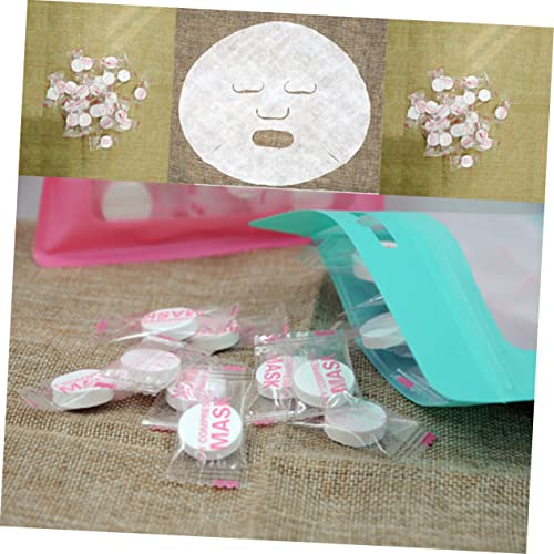 Hemoton 100 Pçs Faciais Folha De Loção Facial Descartável Máscara Facial Comprimida Máscara Facial D