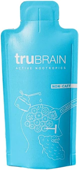 TruBrain Bebidas - Alimento cerebral nootrópico diseñado por neurocientíficos para aumentar la producción mental y mejorar la memoria. Suplemento