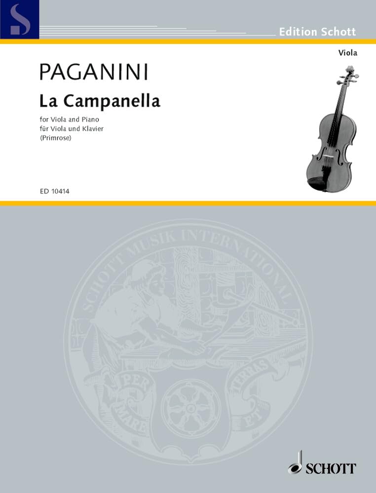 La Campanella Op. 7: op. 7. viola and piano.