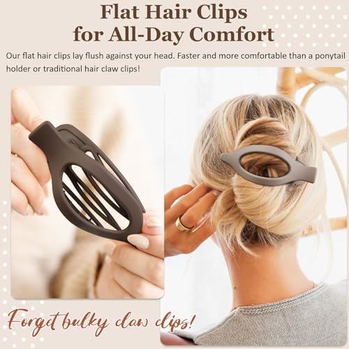 Pinzas planas para cabello, pack de 6 unidades miniatura 2