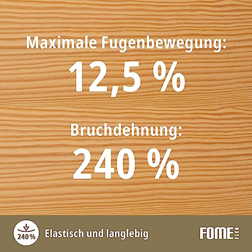 FOME FLEX Parkett-Fugenfüller Eiche für Holzböden, Parkett & Laminat – Elastischer Acryl-Dichtstoff für dauerhafte Fugen & überstreichbar zum Füllen von Rissen, Spalten und Fußböden im Innenbereich