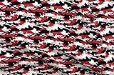Spoonflower Fabric - Camouflage Camo Black Red Grey Woodland Army Lumberjack Printed on Minky Fabric Fat Quarter - Sewing Baby Blankets Quilt Backing Plush