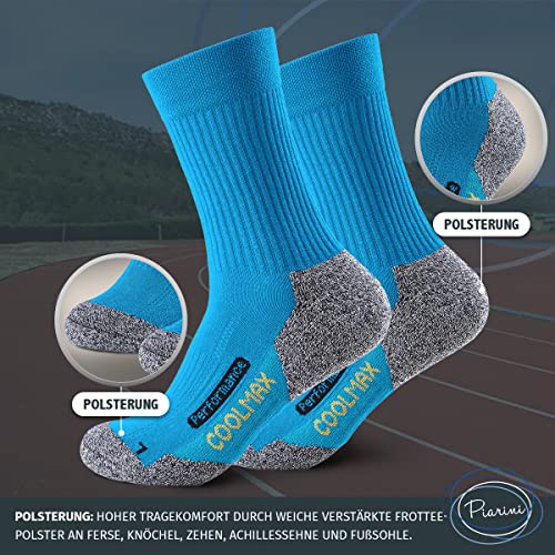 Foto von Piarini 2 Paar Coolmax Wandersocken Outdoorsocken Funktionssocken lang petrol 39-42