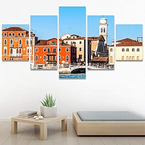 SIGNWIN 5 Panel Canvas Wall Art Modern Art...