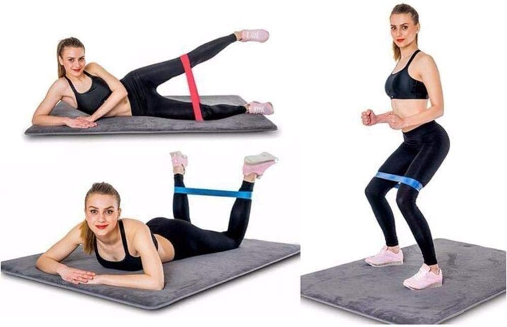 Marshal Fitness 5 in 1 Yoga Stretch Bands Fitness Resistance Belt Fitness Rubber band Elastic Exercise Straps Indoor Sport Gym Pull Up for Fit Body Building Exercise with Bag (5PCS)-MF-8006