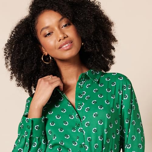 Amazon Essentials Women's Georgette Long Sleeve Midi Length Shirt Dress3