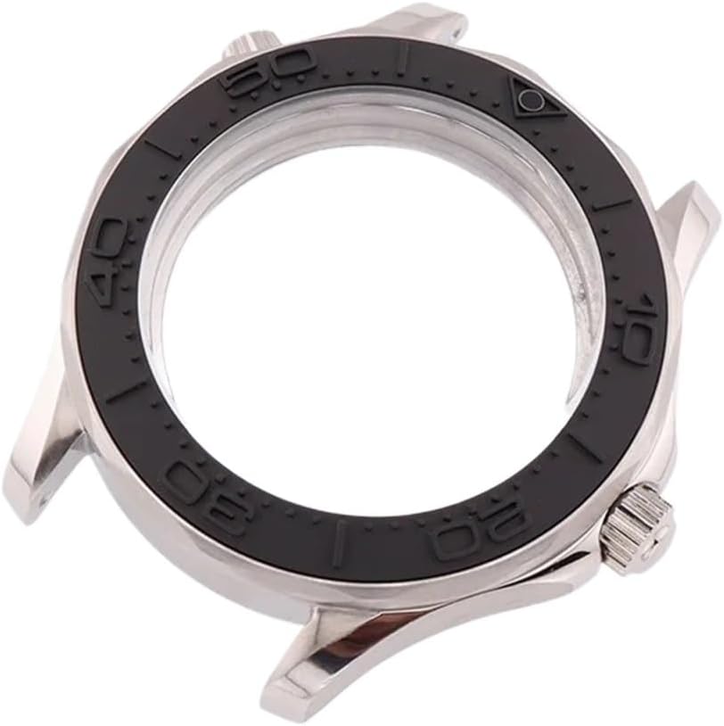 42mm Black 300 NH35 Case - Stainless Steel Watch Case for Automatic Mechanical Watches