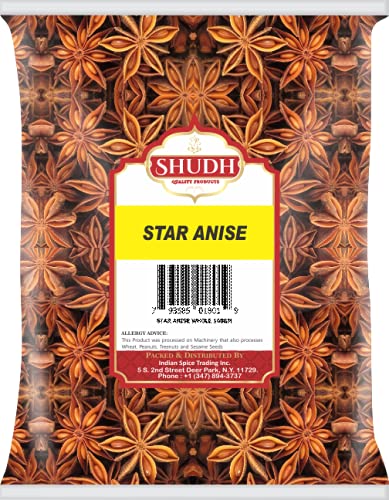 Miniatura 6 de SHUDH - Semillas de anís estrellado (3.5 onzas  100 GM), vainas de anís estrellado chino entero, especia de estrella de anís secado al sol, Anis
