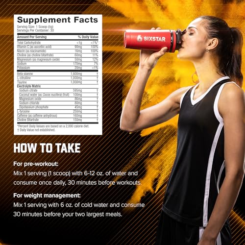 Image of Six Star Pre-Workout Explosion, Peach Mango (30 Servings) - Preworkout Energy Powder Supplement for Men & Women - Pre Workout Drink Mix with Creatine & Beta Alanine - Sports Nutrition Products