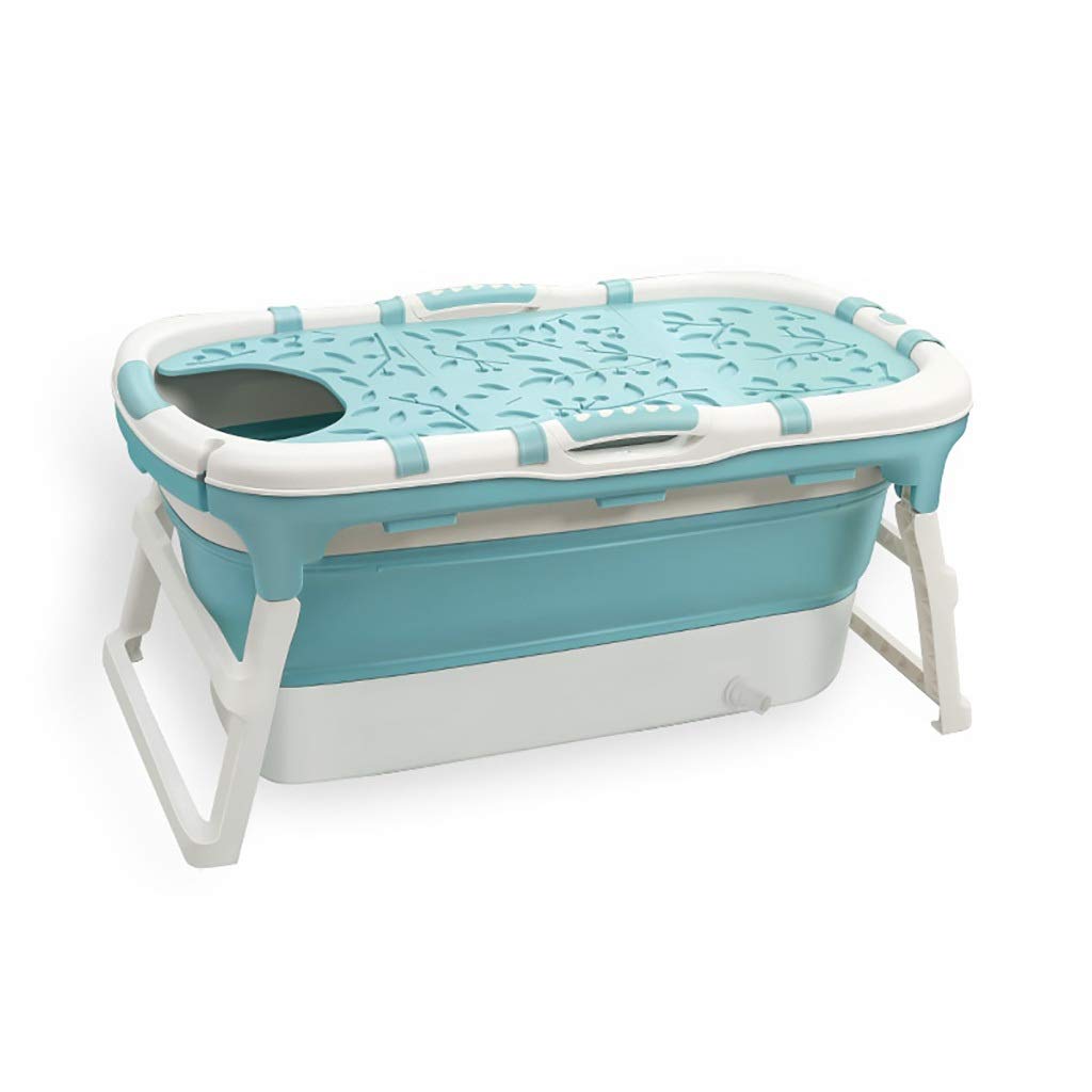 Hogar Baño Barril Los Niños Aumentan De Baño Cuenca Adulto Bañera Inicio Tapa Engrosada Autoportante Tina De Baño, 113 * 59 * 53 Cm, Rosa, Verde (Color : Green with Lid)