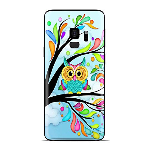 Skins for Samsung Galaxy S9 Skin Decal Vinyl Wrap - Decal Stickers Skins Cover -Colorful Artistic Owl in Tree