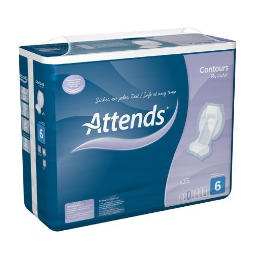 AttendsContour 6 - Large Shaped Pads - Pack of 35 (AT6) [Personal Care] by Attends