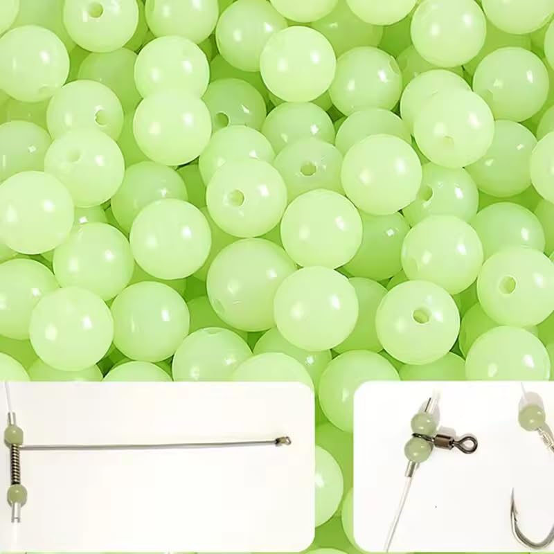200 cuentas luminosas para pesca de 8mm miniatura 5
