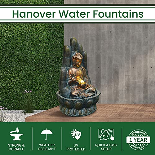 Hanover 21 Inch Hand Of Protection Buddha Outdoor Fountain #TOP1