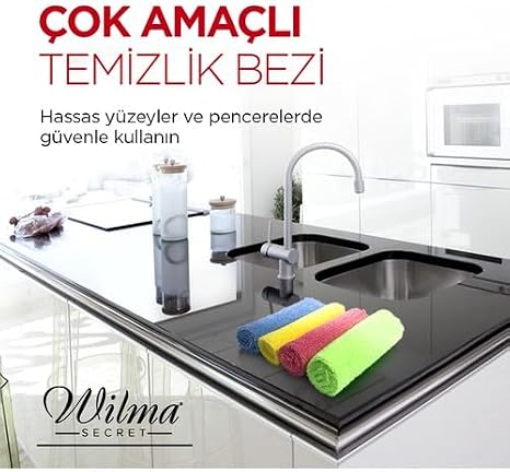 Mikrofiber Temizlik Bezi 24 Adet 30x30 Çok Amaçlı İz Bırakmaz - Renkli Oto, Mutfak ve Bulaşık Kurulama Bezi (24'lü Paket)