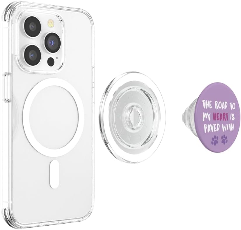 "PopSockets Cell Phone Stands - Smartphones & Tablets - ""The Road To My Heart Is Paved With Paws""" PopSockets PopGrip for MagSafe