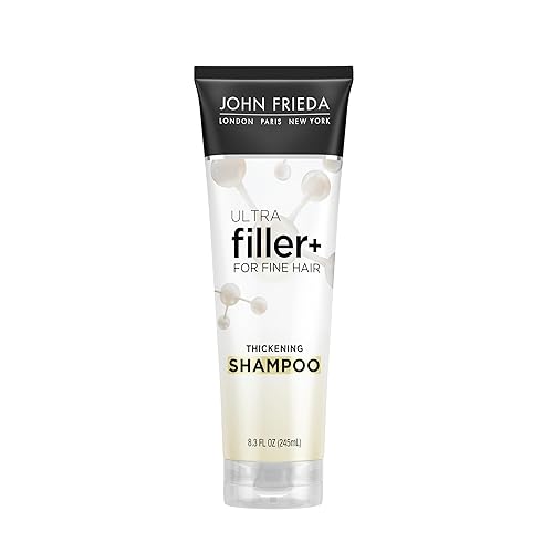 John Frieda ULTRAfiller+ Champú espesante para cabello fino, champú voluminizador, biotina y ácido hialurónico para mujeres y hombres, 8.3 onzas