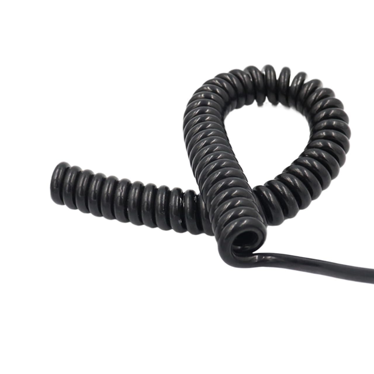 BDAYEK Spring Spiral Cable 22AWG Matte Spiral Shielded Wire 4 Cores 0.3mm2 Extension 1 Meter 5 Meters 7 10 Telescopic Spring Cable(Stretch 5 meter)
