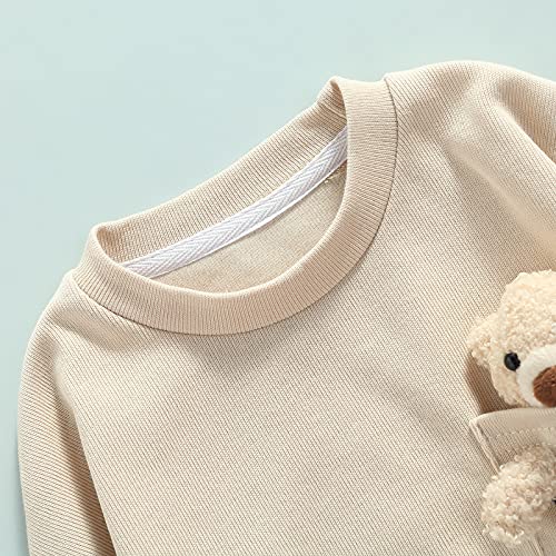YQYJA Kleinkind Baby Mädchen Jungen Sweatshirts Kleidung Langarm Bär Pullover Pullover Top T-Shirt Outfit - Image 6