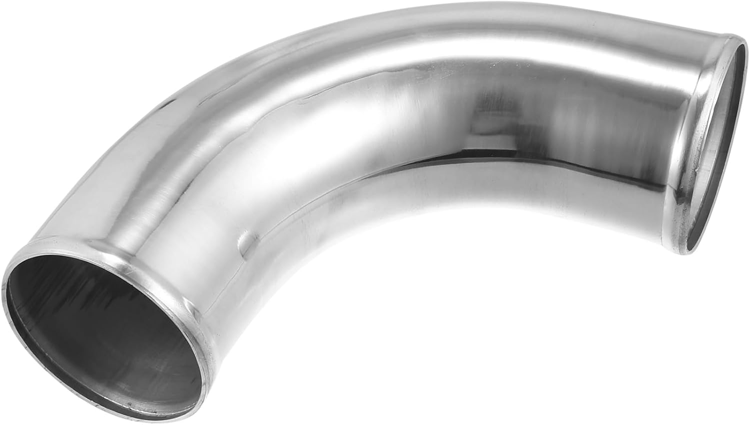 OD 3.5" 89mm Leg Length 4" 100mm Aluminum Alloy Tube Intercooler Pipe 90 Degree Bend Elbow Air Intake Tube Silver Tone for Car Auto Replacement Parts