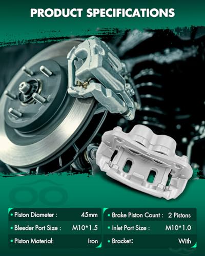 Image of SCITOO Front Left Brake Caliper With Bracket 18B5056 Compatible For Chevy Captiva Sport 12-15, For Chevy Equinox 07-09, For Pontiac Torrent 07-09, For Saturn Vue 08-10, For Suzuki XL-7 07-09