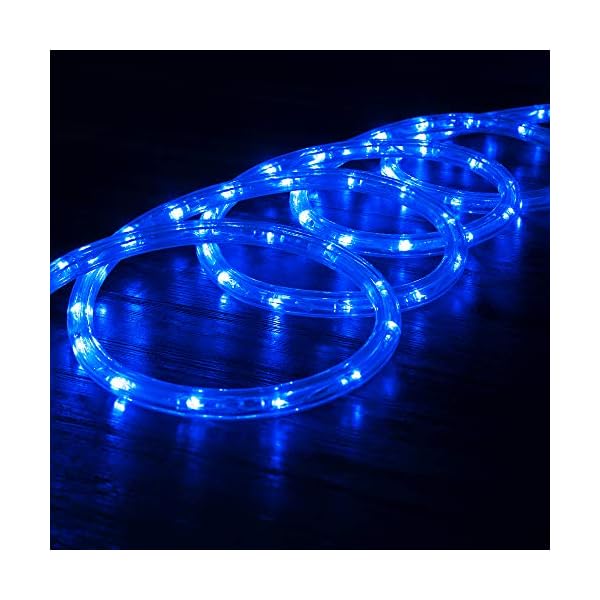 Wyzworks led rope lights, connectable waterproof permanent outdoor w/flexible clear pvc tube, etl certified, christmas trees holiday decorative landscape backyard patio lighting - image 8