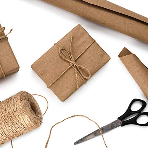 328 Feet Natural Jute Twine, 1.5mm 2Ply Brown Twine String Rope for Artworks and Crafts, Gift Wrapping, Packing, Gardening and Wedding Decoration - Thumbnail 3