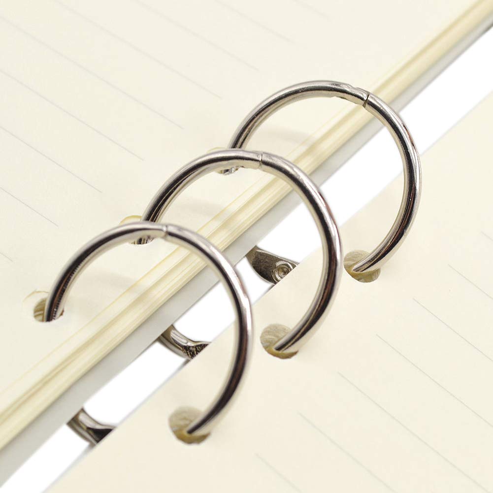 Anneaux De Reliure 20 Pcs Anneaux De Livre And Métal, Argent Feuilles And Vrac Anneaux De Reliure à Anneaux, Carte Anneau Binder Anneaux Porte Clés Pour L' école(25 Mm