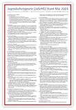 Aufkleber Hinweis JuSchG „Jugendschutzgesetz“ – Gesetzlicher Aushang Tabelle !!! Aktualisiert !!! Altersfreigabe Folie | Variante wählbar, Größe: Aushang | 20x30cm