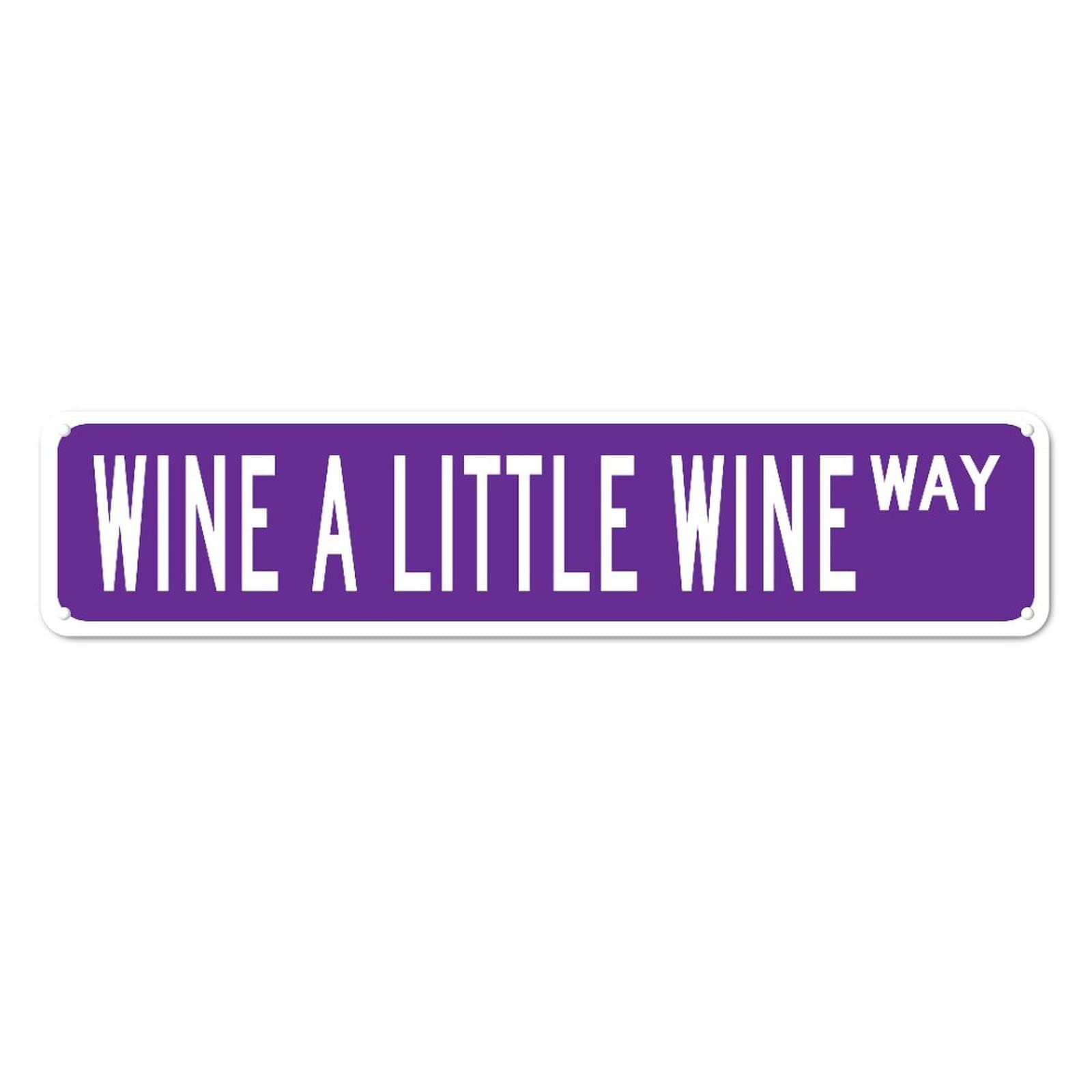 Wine A Little Wine Street Retro Tin Signs Quotes Home Kitchen Restaurants Wall Aluminum Gift Yard Coffee Decor 4x16 Inch