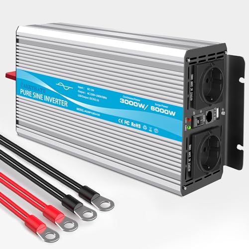 Inverter Di Potenza Leaptrend 3000W - Onda Sinusoidale Pura, Da 12V A 220V, Per Camper, Barca E Casa