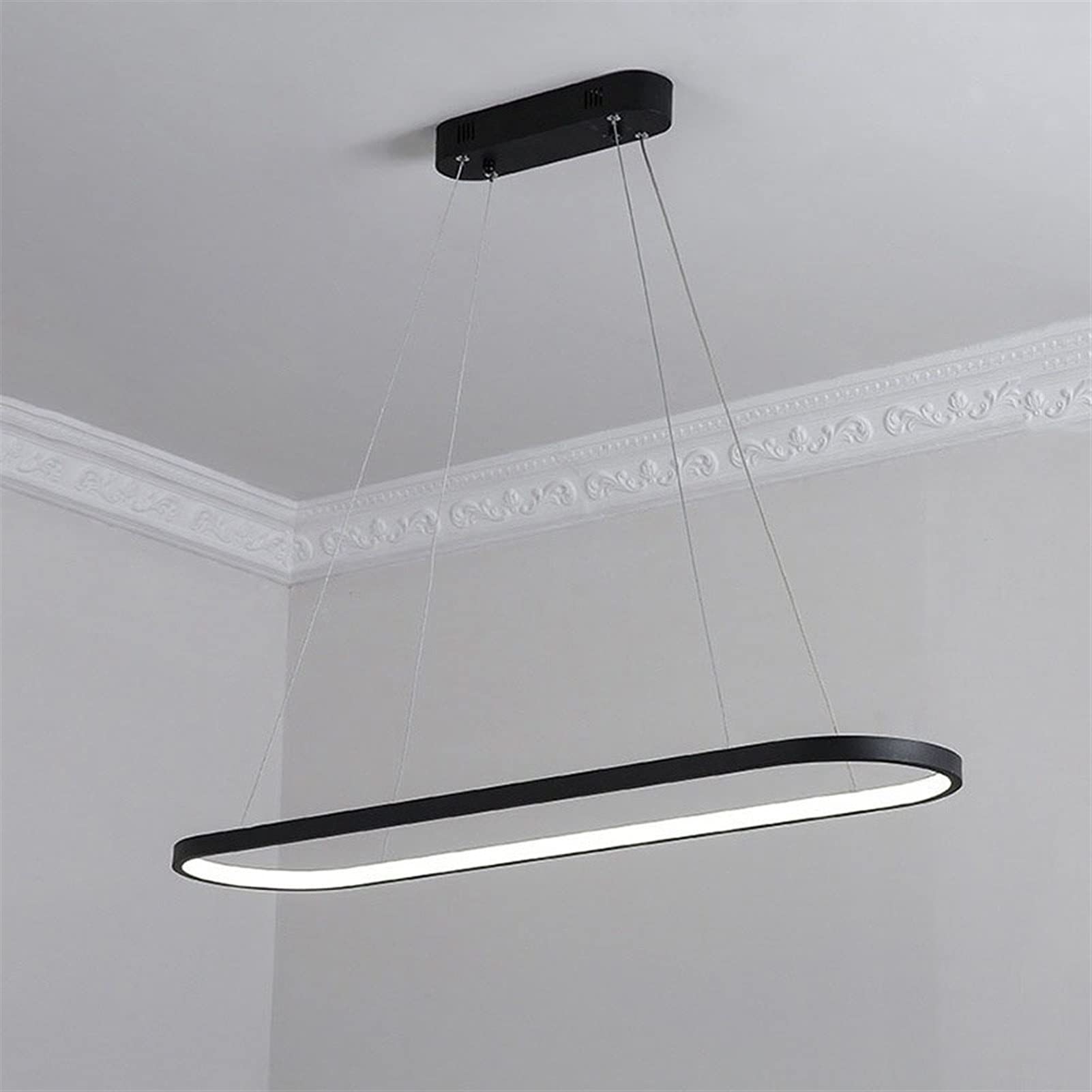 HYJAUSXB LED Dimmable Pendant Light Ceiling Chandelier Hanging Fixture, Aluminum+PMMA for Living Room,Bedroom,Dining Room,3000-6000K Interesting