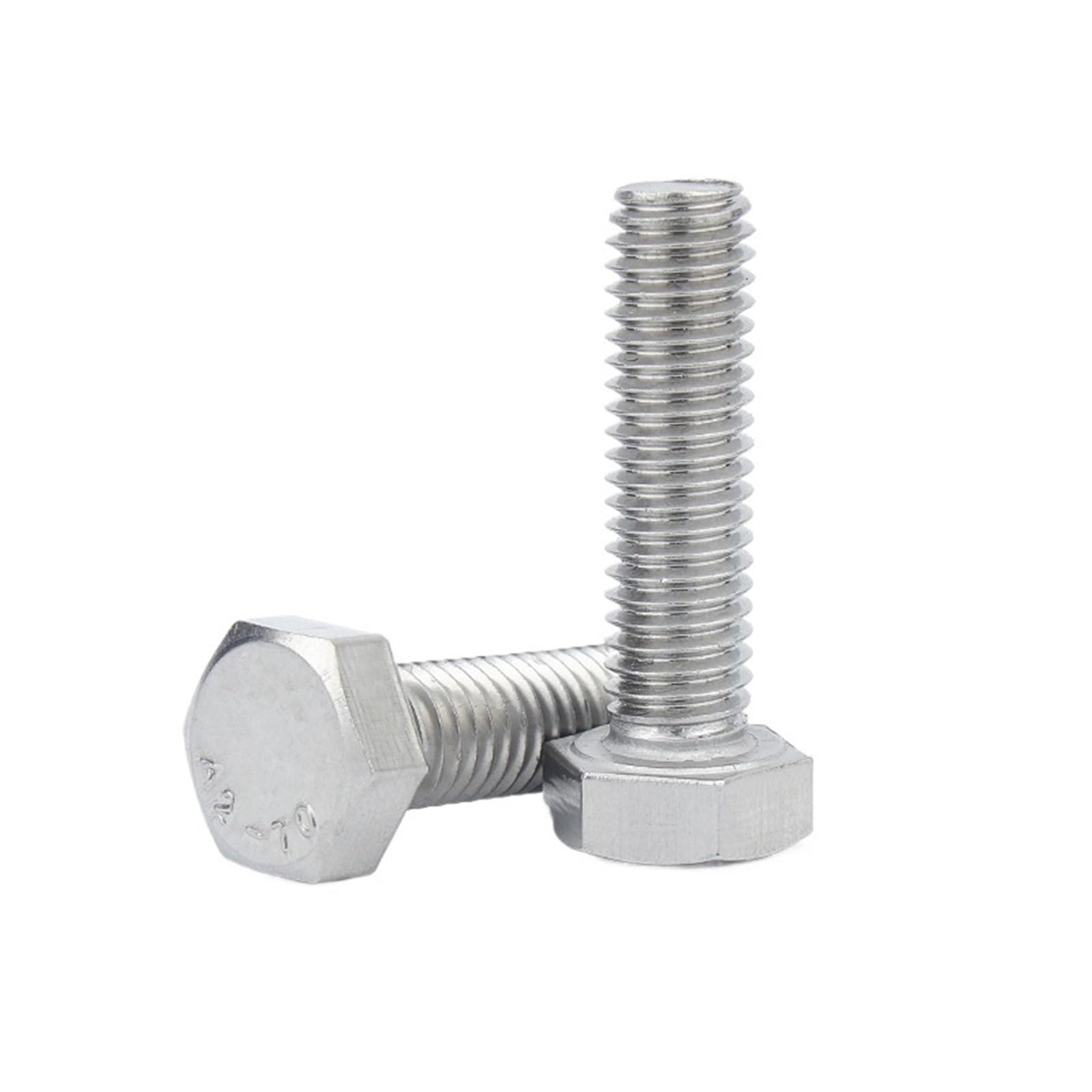 MUHUO Flanged hexagon bolt, M3 M4 M5 M6 M8 A2 304 Stainless Steel Metric Threaded External Hex Hexagon Head Cap Screw Bolt(55mm,M6)