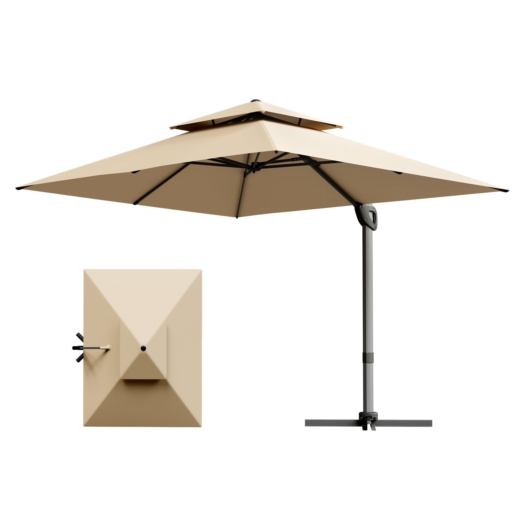 Amazon.com : PHI VILLA 9' x 12' Rectangular Cantilever Patio Umbrella with Hydraulic Lift & 360 Rotation Heavy Duty Windproof Offset Umbrella for Pool, Deck or Garden, Beige : Patio, Lawn & Garden Amazon.com : PHI VILLA 9' x 12' Rectangular Cantilever Patio Umbrella with Hydraulic Lift & 360 Rotation Heavy Duty Windproof Offset Umbrella for Pool, Deck or Garden, Beige : Patio, Lawn & Garden