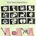 Produktbild Tattoo Schablonen SET Sternzeichen (12 Stück) Selbstklebend Kinderschminken Airbrush