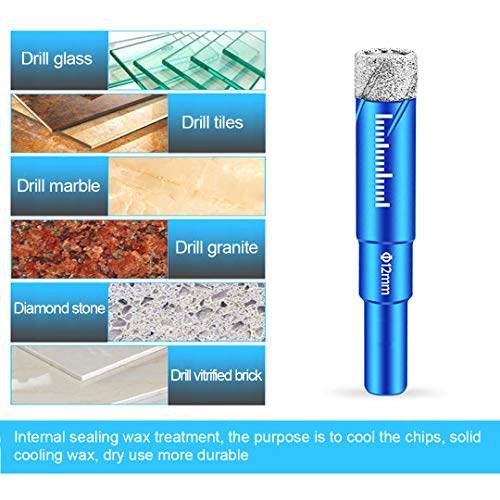 BOZONLI Diamond Hole Saw Drill Bits, Slate Porcelain Marble Hollow Core Drill Bit for Glass Ceramic, Porcelain, Tile, Marble - Image 4