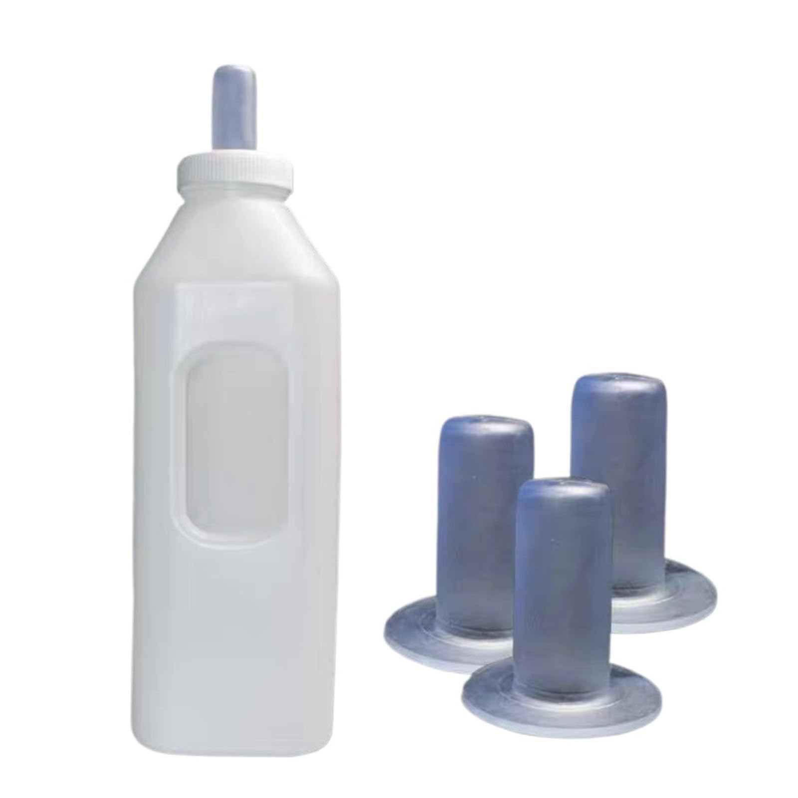 Biberon per agnelli Biberon for latte di vitello in silicone addensato da 1L/2L/2,5L/3L/5L, piccola brocca for, ciuccio for capra, alimentazione veterinaria for piccole mucche(3L)