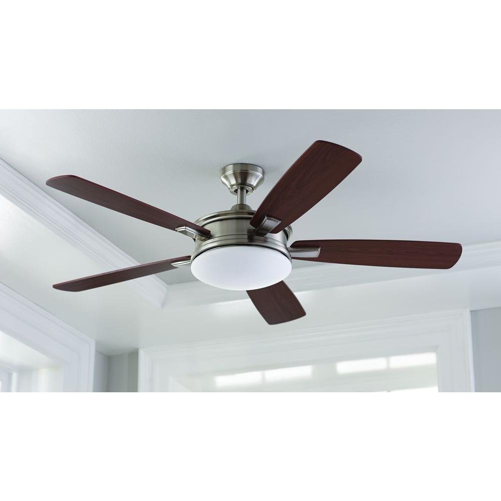 Home Decorators Collection Daylesford 52 in. LED Brushed Nickel