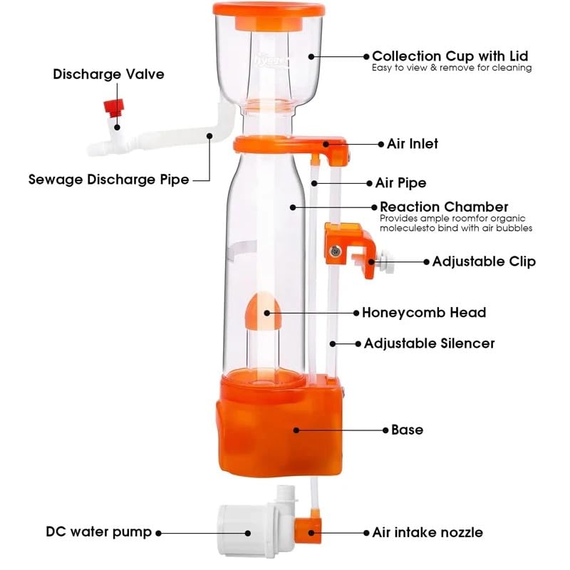 プロテインスキマー　SQ-90PLUS Amazon.com : Aquarium Fish Tank Marine Salt Water Protein Skimmer