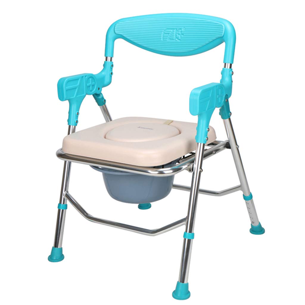 Sedia da Toilette - Sedia da Comoda per WC o Doccia per Uso Pesante Sedia da vasino da Comodino per Adulti, Struttura di Sicurezza Medica Sedile WC per disabili Sedile WC Max. 150 kg