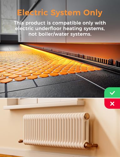 Refoss Smart Thermostat Elektrische Fußbodenheizung, WLAN Raumthermostat mit HomeKit, Alexa und Google, Digitaler Thermostat Heizung für Badezimmer und Wohnzimmer, Präzise Temperaturregelung