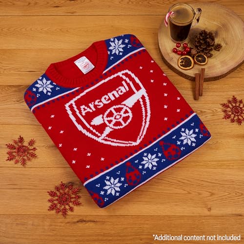 Arsenal FC Mens Christmas Sweater Red Crew Neck 3XL2