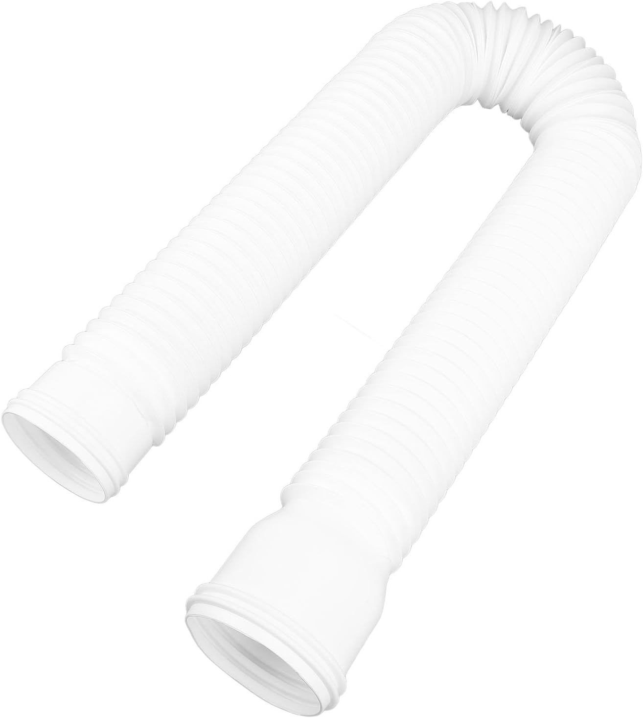 Rain Gutter Downspout Extension, Flexible PE Downspout Extender, Extendable Drain Away Extender for Outdoor Villa Round (White)