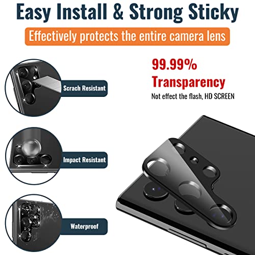 Neepart [3+3 Pack] For Samsung Galaxy S23 Ultra Privacy Screen Protector [Not Glass], 3 Pack Anti-Spy Flexible Tpu Film & 3 Pack Tempered Glass Camera Lens Screen Protector For S23 Ultra 5G, Ultrasonic Fingerprint Compatible #TOP5